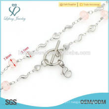 Top design 316l stainless steel necklace for women,types of silver chains
